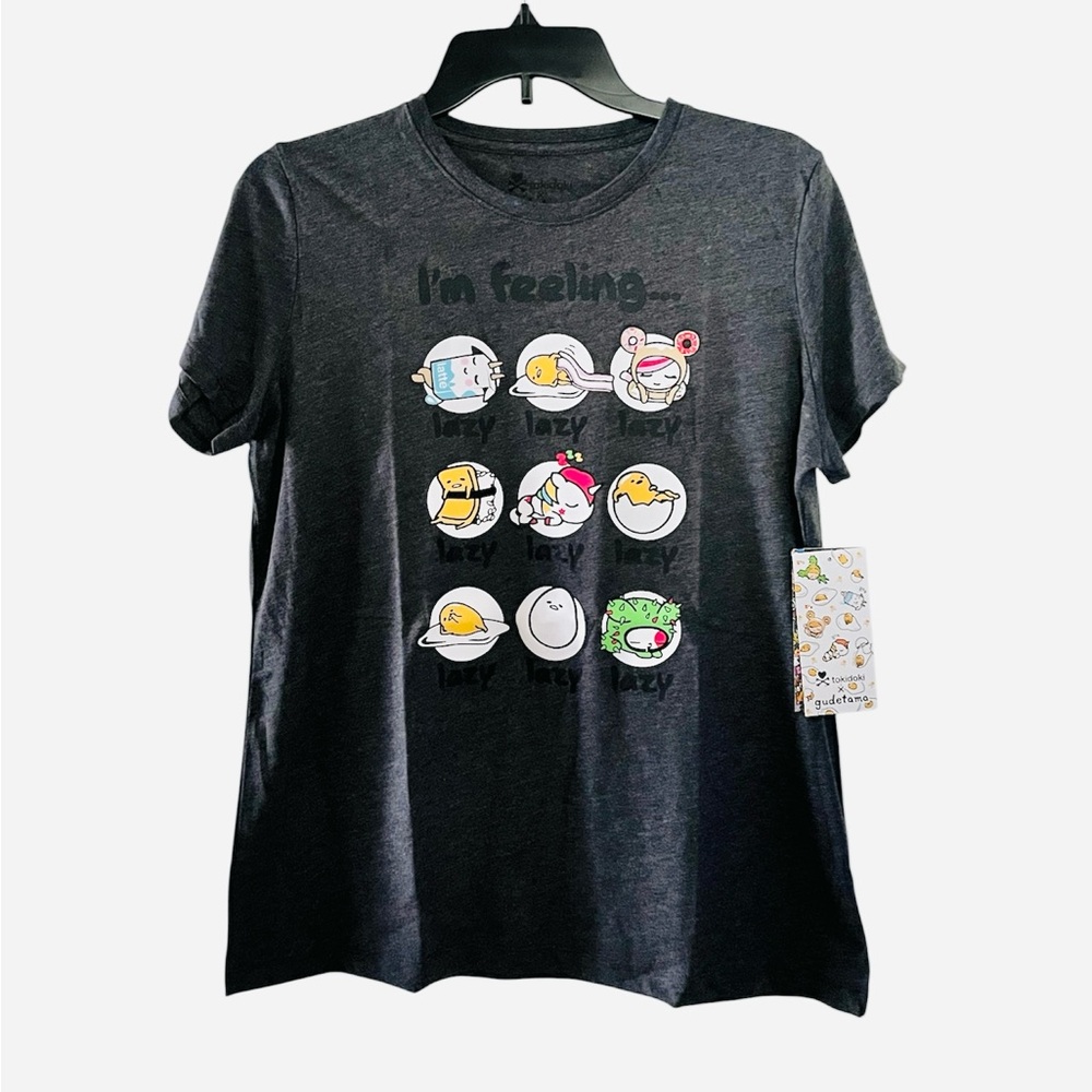 Tokidoki x Gudetama Charcoal Grey I’m Feeling Lazy  T-Shirt